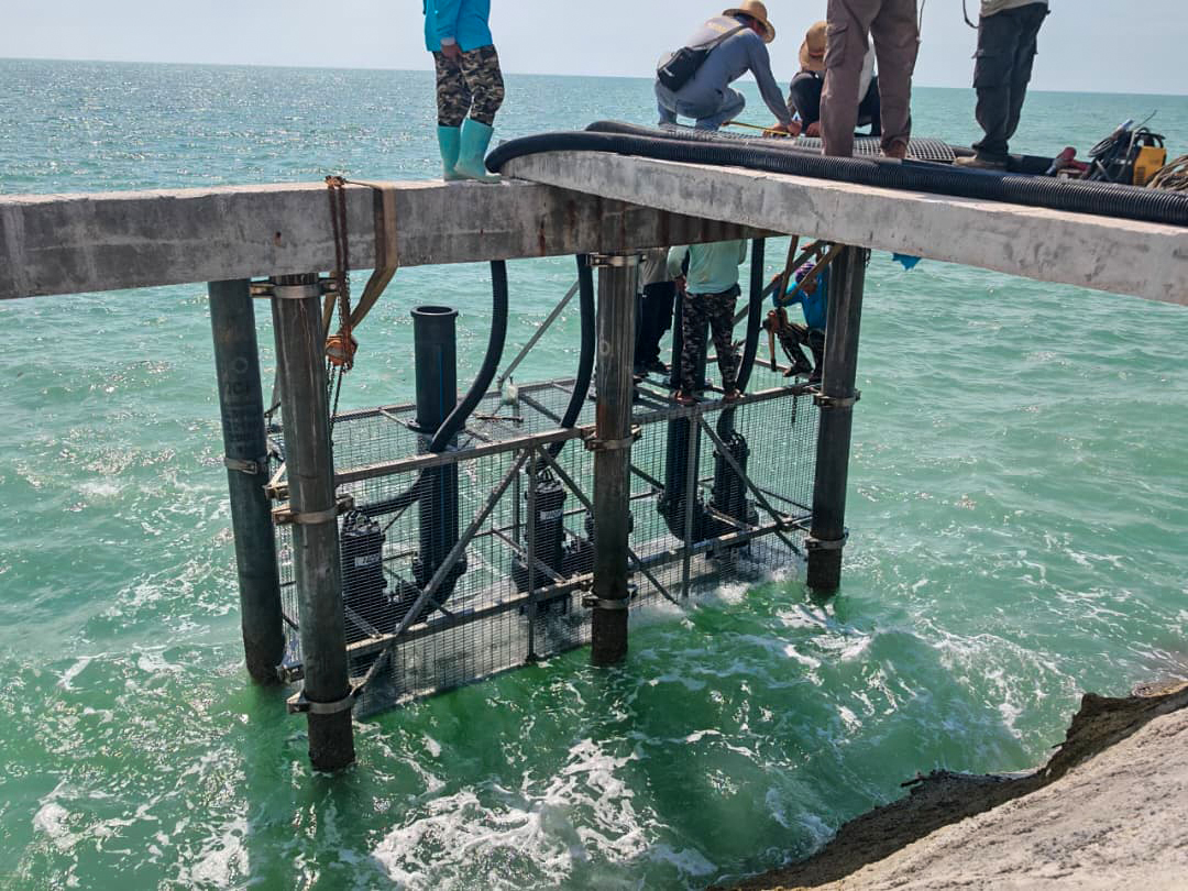 Shrimp Farm Seawater Supply in Perak, Malaysia
