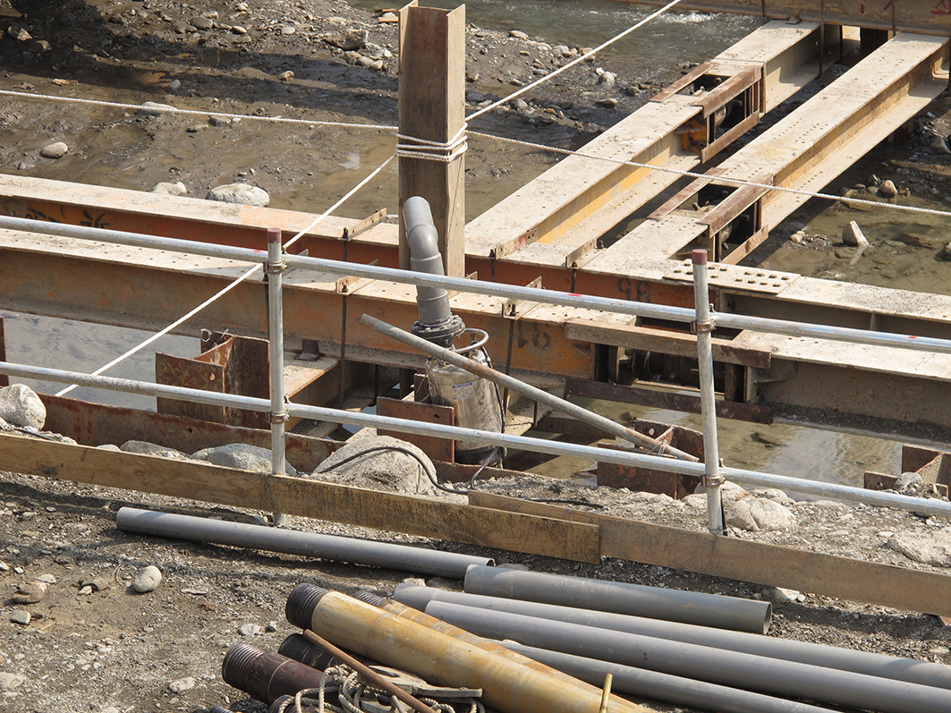 New construction of The Suhua Highway No.9 Nan' ao ,Wuta segment-The water bundling project of pier foundation excavation
